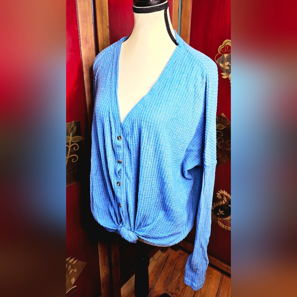 💎Urban Outfitters💎 "Out From Under" Blue Textured Knit Sweater| L (EUC)